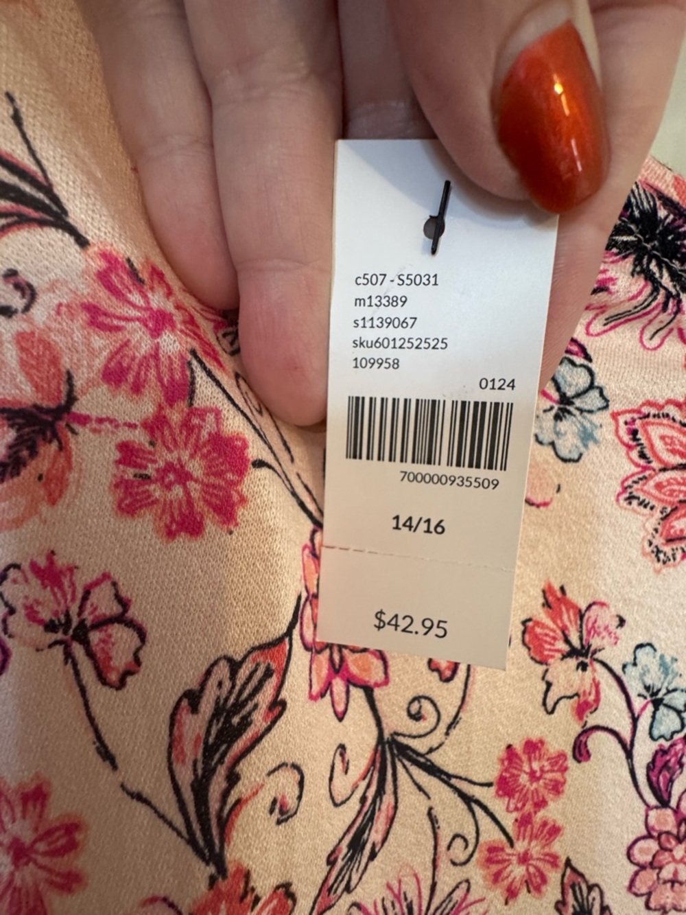 NWT Lane Bryant Beautiful Pale Pink Floral Top   14/16    #C - Picture 10 of 10